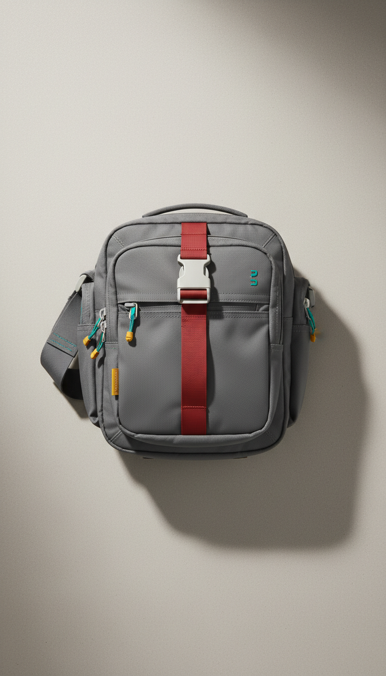 Pavement Grey Technical Crossbody Bag